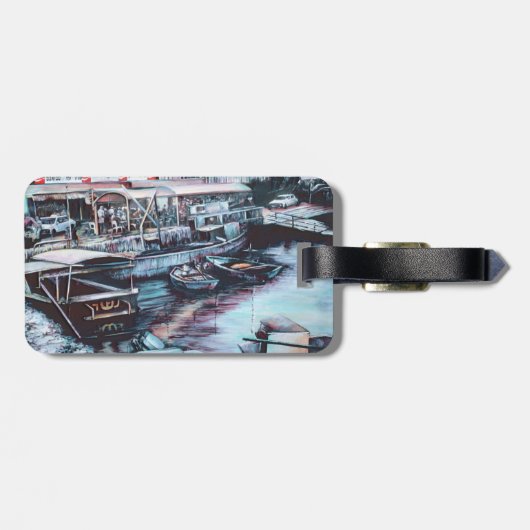 Sultry Prelude to Dusk, Jaffe, Israel Bagagelabel (Achterkant horizontaal)