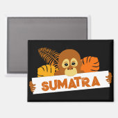 Sumatra Baby Orangutan Magnet (Recto/Verso)