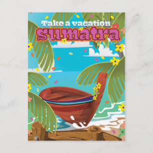 Sumatra Indonesië reisposter Briefkaart