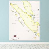 Sumatra-kaart Canvas Afdruk (Insitu (Houten vloer))