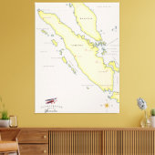 Sumatra-kaart Canvas Afdruk (Insitu (Woonkamer))
