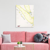 Sumatra kaart canvas afdruk (Insitu (Woonkamer))