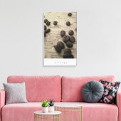 Sumatra Map met koffiebonen op canvas Afdruk (Insitu (Woonkamer))