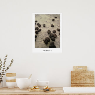 Sumatra - Verzenden van koffiekunst Poster