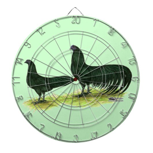 Sumatra Zwarte Kippen Dartbord (Voorkant)