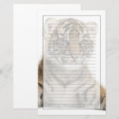 Sumatran Tiger cub Briefpapier (Voorkant / Achterkant)