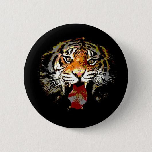 Sumatran Tiger Ronde Button 5,7 Cm (Voorkant)