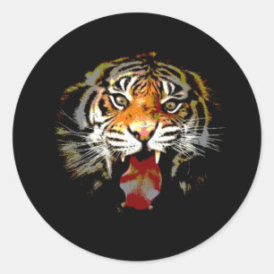 Sumatran Tiger Ronde Sticker