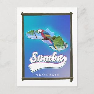 Sumba Island Indonesië reiskaart Feestdagenkaart