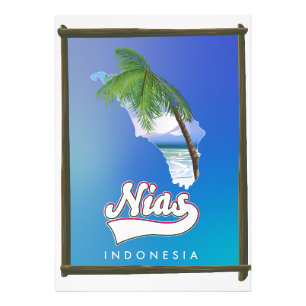 Sumba Island Indonesië reiskaart Foto Afdruk