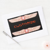 Sumerian Anunnaki Winged Sun Disk Rechthoekige Sticker (Envelop)