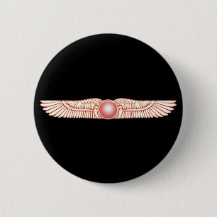 Sumerian Anunnaki Winged Sun Disk Ronde Button 5,7 Cm