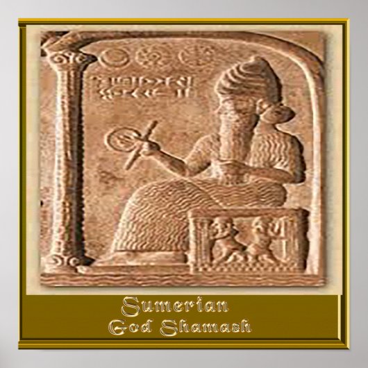 Sumerische God Samash Poster (Voorkant)