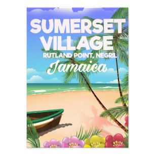 Sumerset Village Jamaica reisposter Foto Afdruk