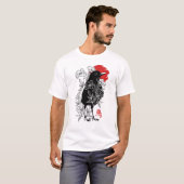 Sumi-e japanese sparrow t-shirt (Voorkant volledig)