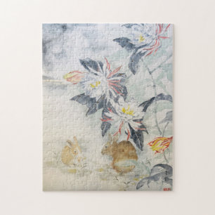 Sumi e Moon Rabbit Puzzle Legpuzzel