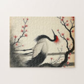 Sumi-E Red-Crowned Crane Puzzle Legpuzzel (Horizontaal)