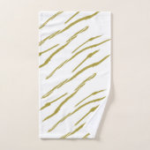 Sumi Tiger Stripes faux set de serviette d'or (Serviette à main)