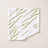 Sumi Tiger Stripes faux set de serviette d'or (Gant de toilette)