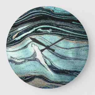 Suminagashi, Japanse marmerkunst. Grote Klok