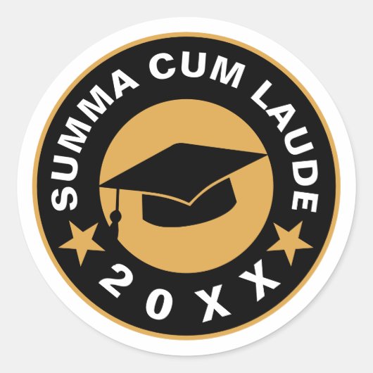 Summa Cum Laude-Sticker Ronde Sticker (Voorkant)