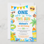 Summer 1st Birthday Invitation - One in the Sun (Devant)