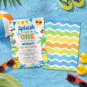 Summer 1st Birthday Invitation - Splash into One