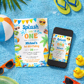 Summer 1st Birthday Invitation - Splash into One