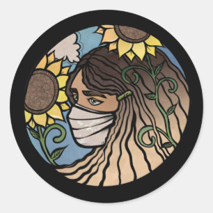 Summer 2020 Mask Up Goddess Ronde Sticker