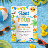 Summer 4th Birthday Invitation - Float into Four