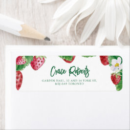 Summer aardbery Baby shower Berry Sweet Adres Etiket