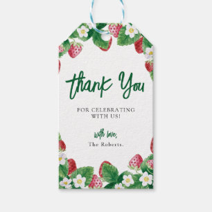 Summer aardbery Baby shower Berry Sweet Cadeaulabel