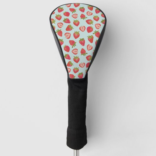 Summer aardbery Mint Green & Red Golf Head Hoesje Golfheadcover (Voorkant)