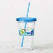 Summer Acrylic Tumbler Acryl Drinkbeker (Achterkant)