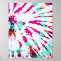 Summer Artsy Girly Neon Blauwgroen Roze Tie Dye Pa