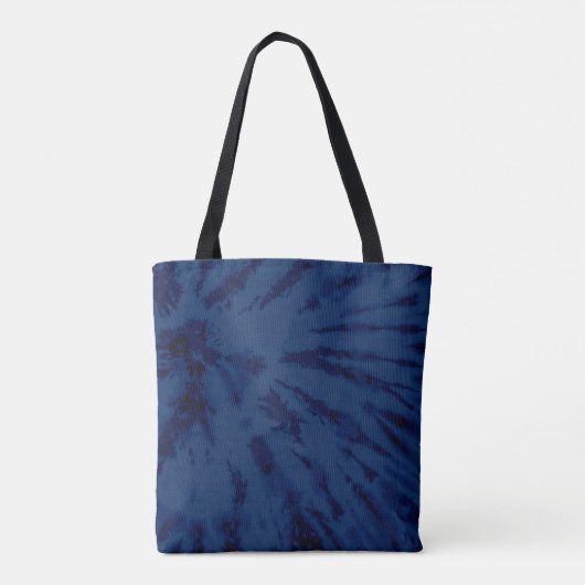 Summer Artsy Navy Blue Tie Dye Swirl Draagtas (Achterkant)