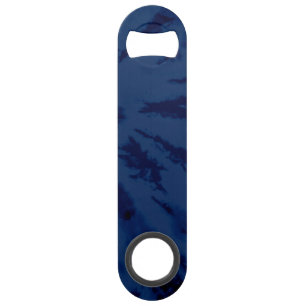 Summer Artsy Navy Blue Tie Dye Swirl Speed Flessenopener