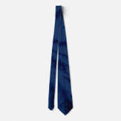Summer Artsy Navy Blue Tie Dye Swirl Stropdas (Achterkant)