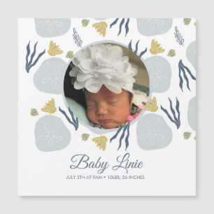 Summer Baby Beach Theme Border Foto Birth
