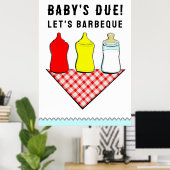 Summer Baby shower BBQ Poster (Thuiskantoor)