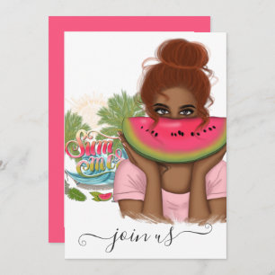 Summer Bachelorette Party Invitation Kaart
