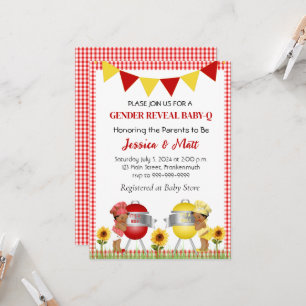 Summer Barbeque Baby Reveillez Invitation