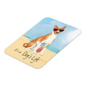 Summer Basenji Magnet Magneet (Linkerzijde)