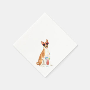 Summer Basenji Napkins Servet