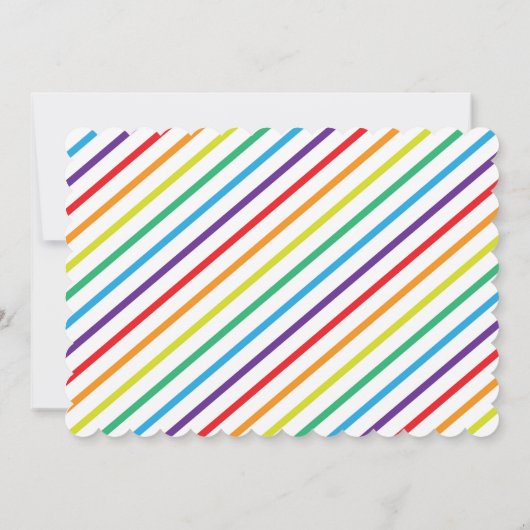 SUMMER Bash Typographie Rainbow Party Invitations (Dos)