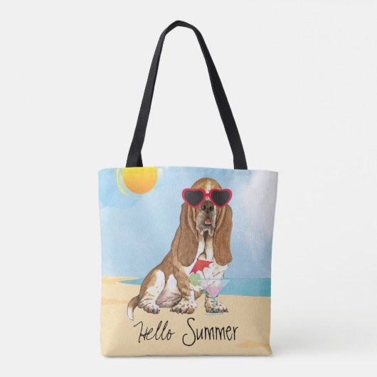 Summer Basset Hond Draagtas (Achterkant)