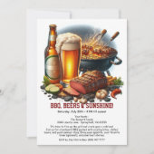 Summer BBQ & Beer Party Invitation – Backyard Cook (Devant)