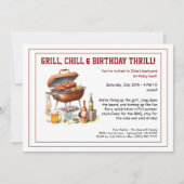 Summer BBQ Birthday Invitation with Beer Backyard (Devant)