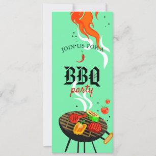 Summer BBQ Cookout Grilling Outdoorpartij Kaart