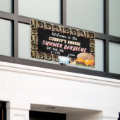 Summer BBQ Cookout Spandoek (Buitenkant Gebouw)